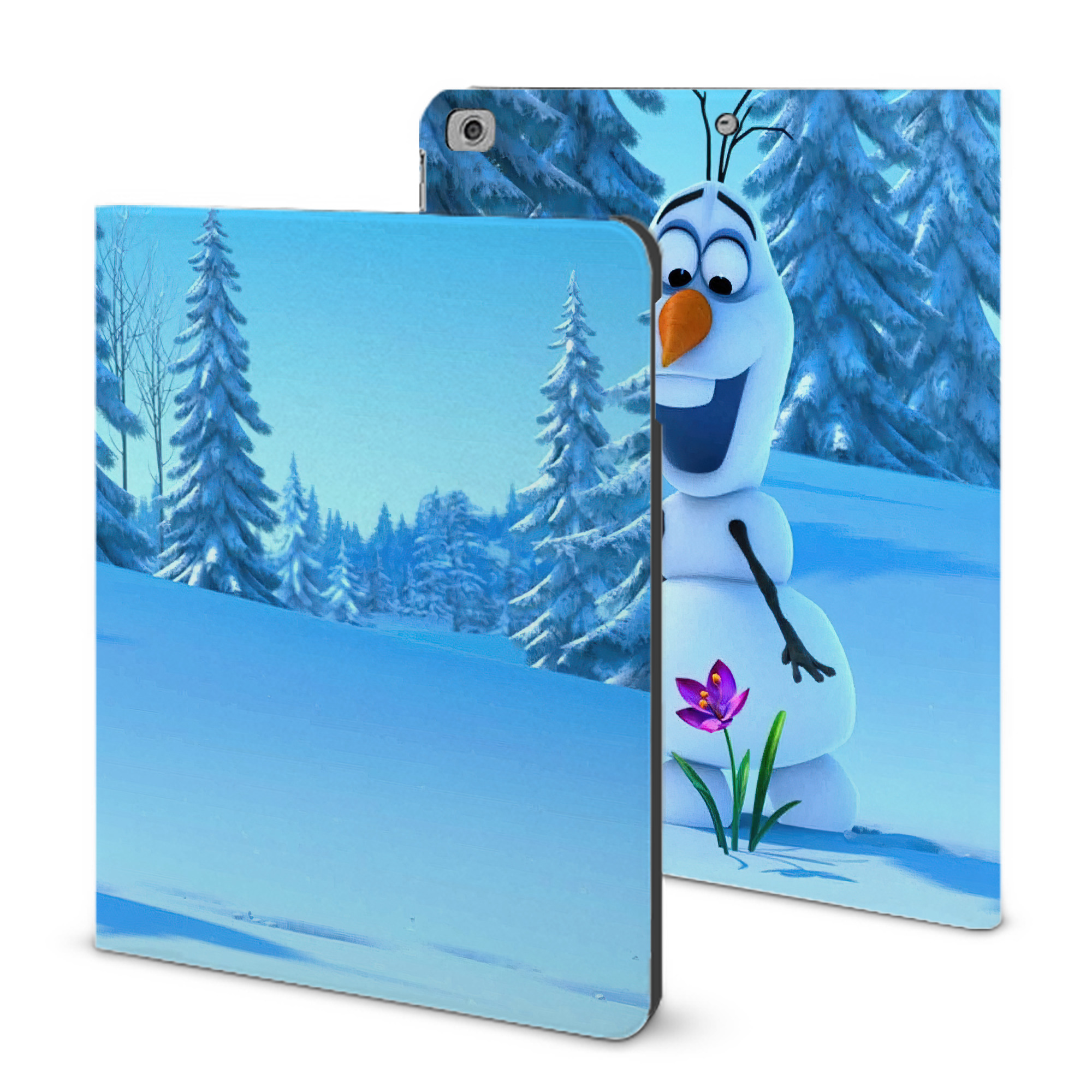 （画像用） アナと雪の女王 アンナ エルサ Frozen Anna Elsa IPad ケース ブック型 PUレザー TPU 耐衝撃 軽量 薄型 ペン収納なし 全面保護 IPad 各モデル対応